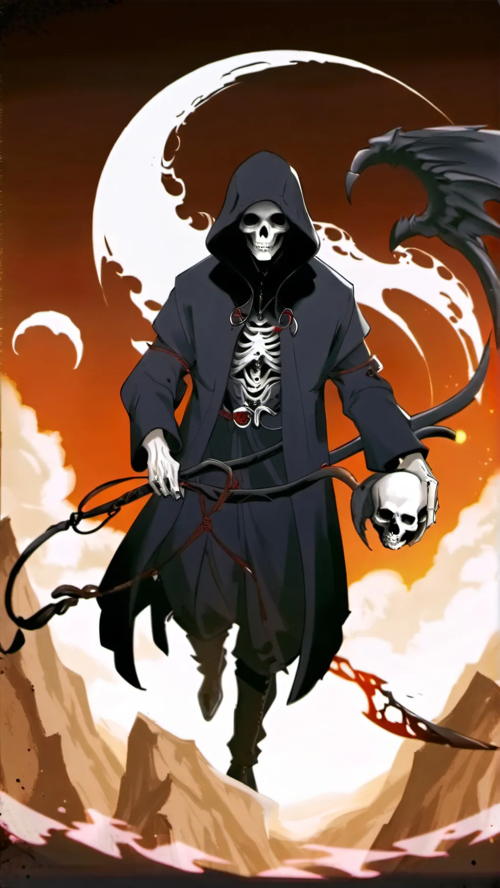 ai character: Anime Death background
