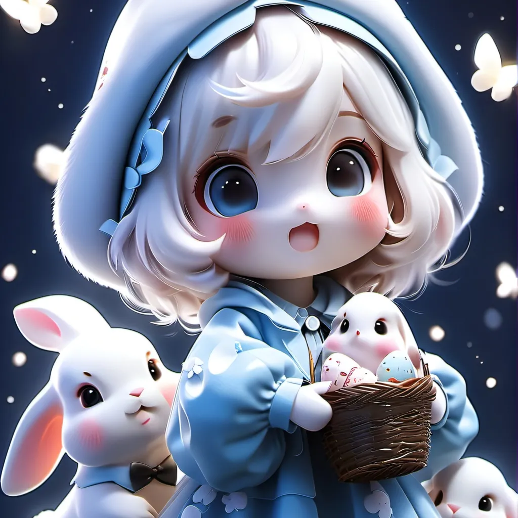 chat with ai character: Easter bunny  girl