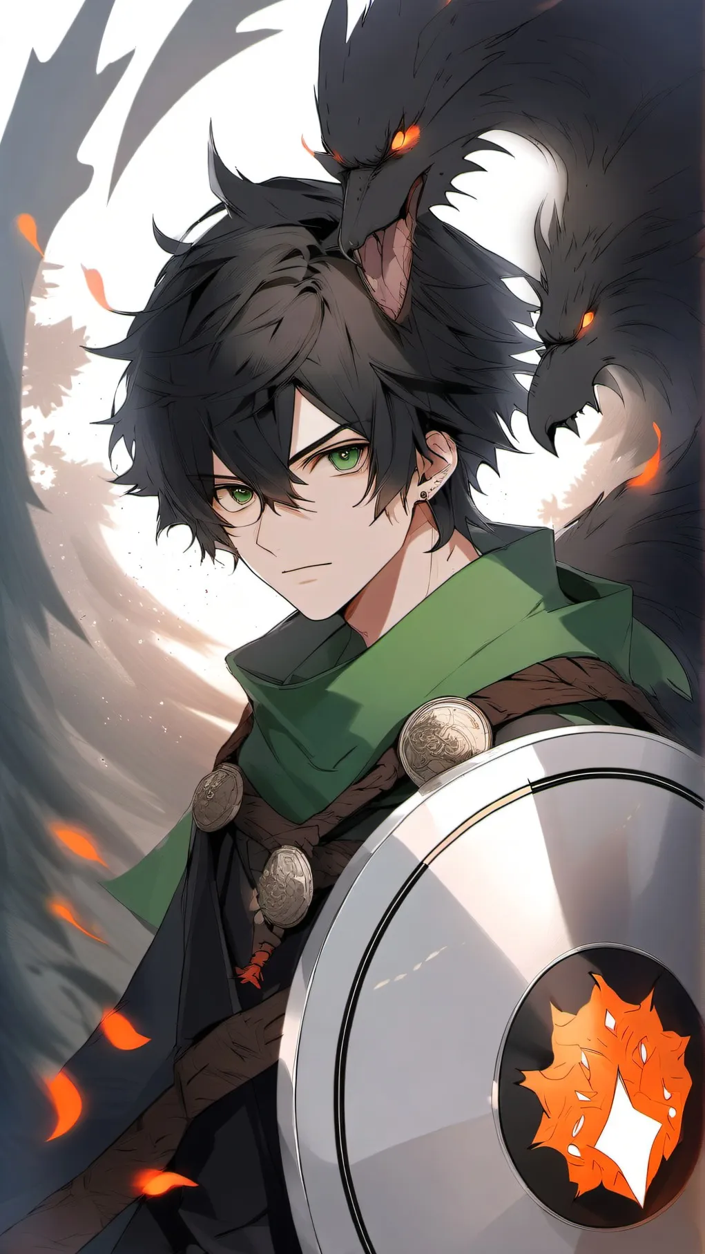ai character: shield hero  background