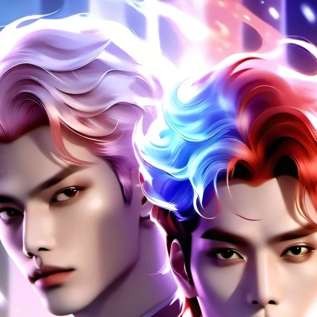 chat with ai character: red and blue 