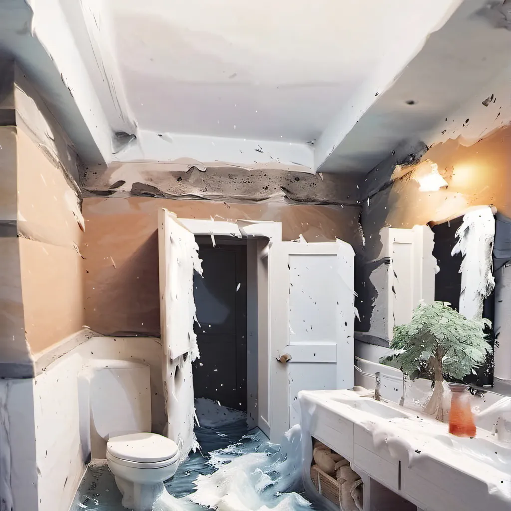 chat with ai character: Bathroom flooding