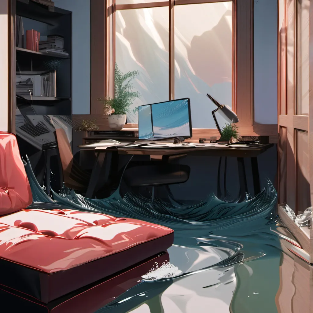 chat with ai character: flooding house