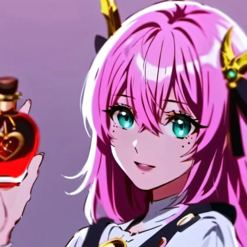 chat with ai character: pink girl