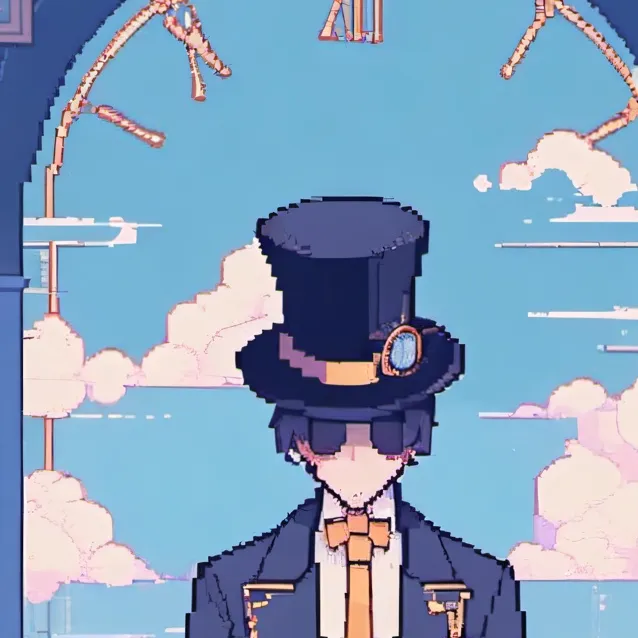 chat with ai character: Large Clockman