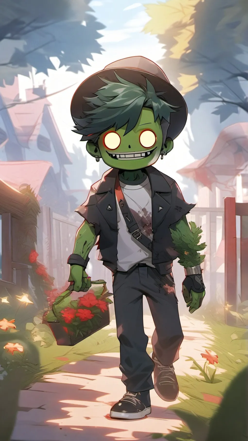 ai character: Zombie kid background