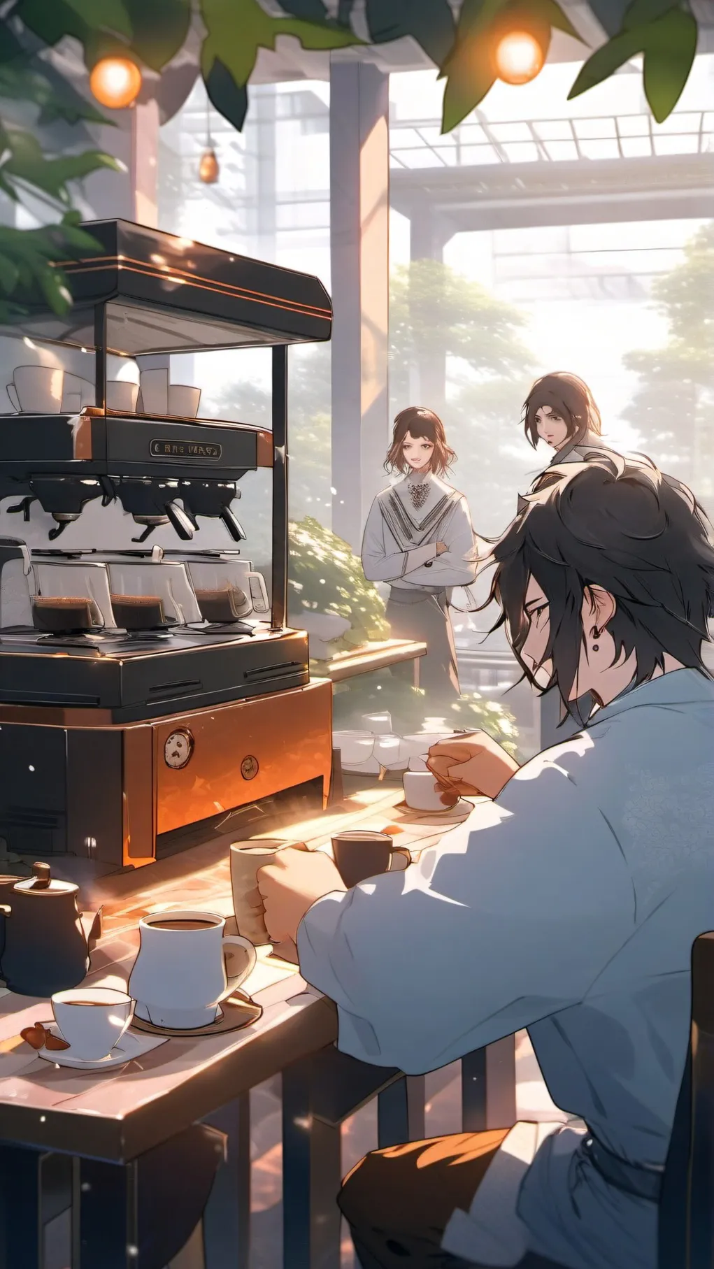 ai character: saja boys morning background
