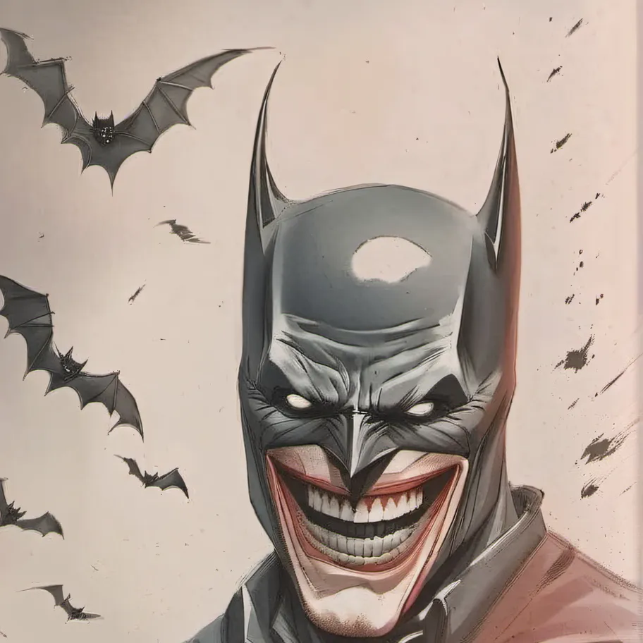 chat with ai character: The bat who laughs