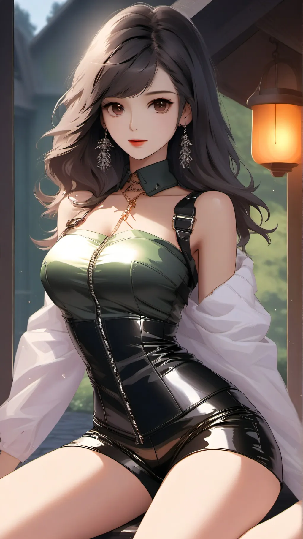 ai character: latex girl background