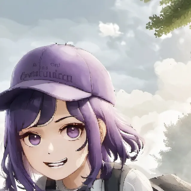 chat with ai character: Purple girl