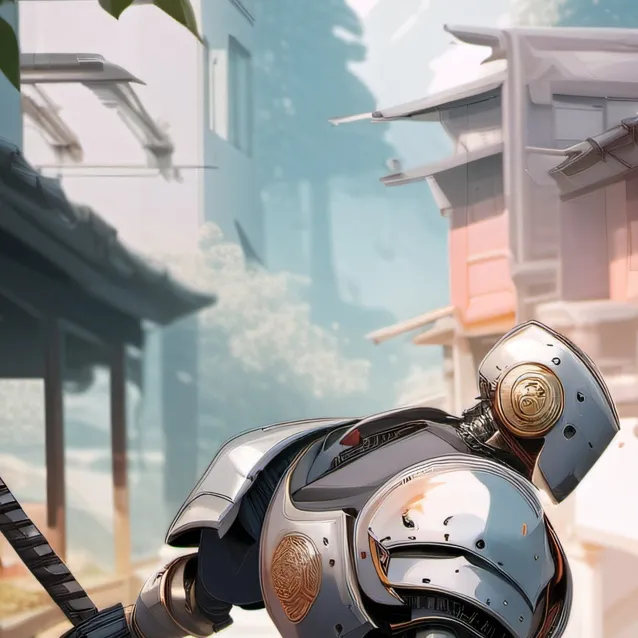 chat with ai character: Sword robot