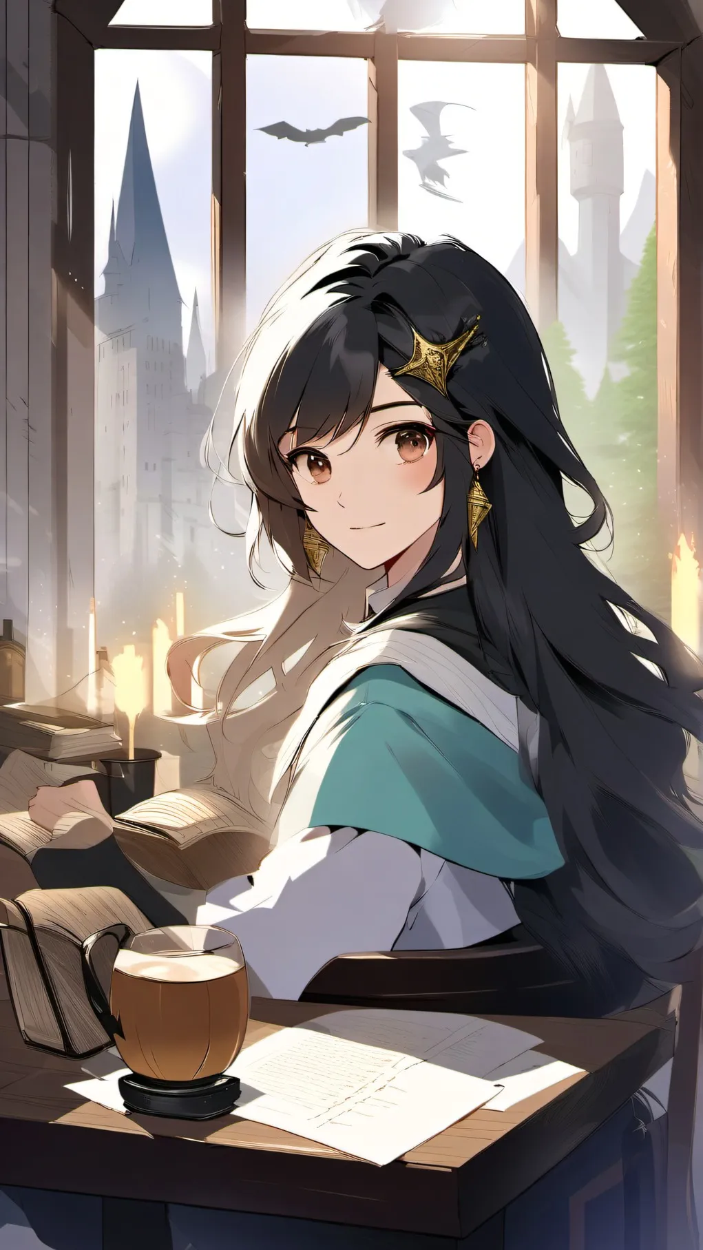 ai character: hogwarts background