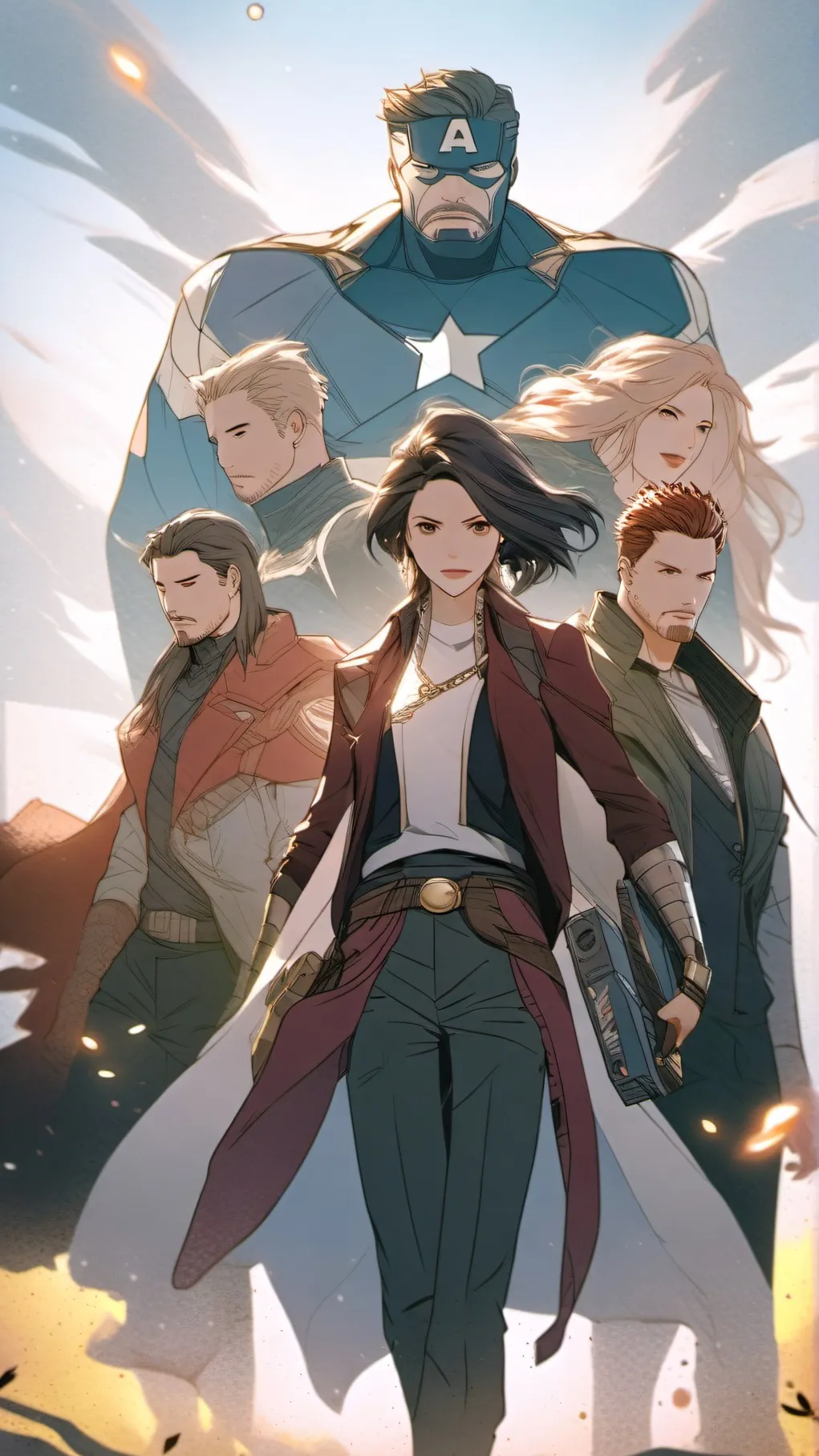 ai character: avengers  background