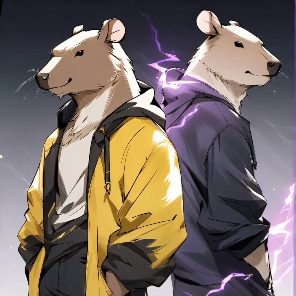 chat with ai character: Twin capybaras