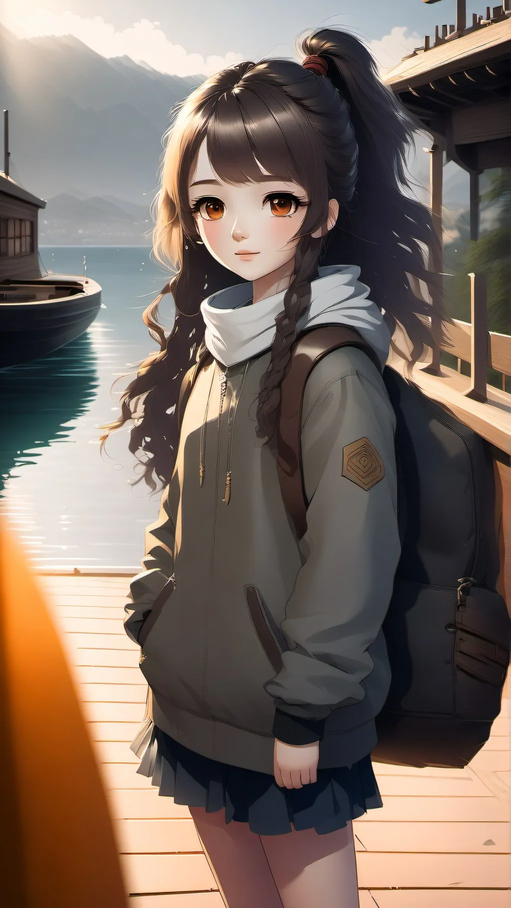 ai character: Mha boat trip..! background