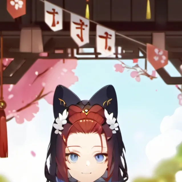 chat with ai character: little red hair pu