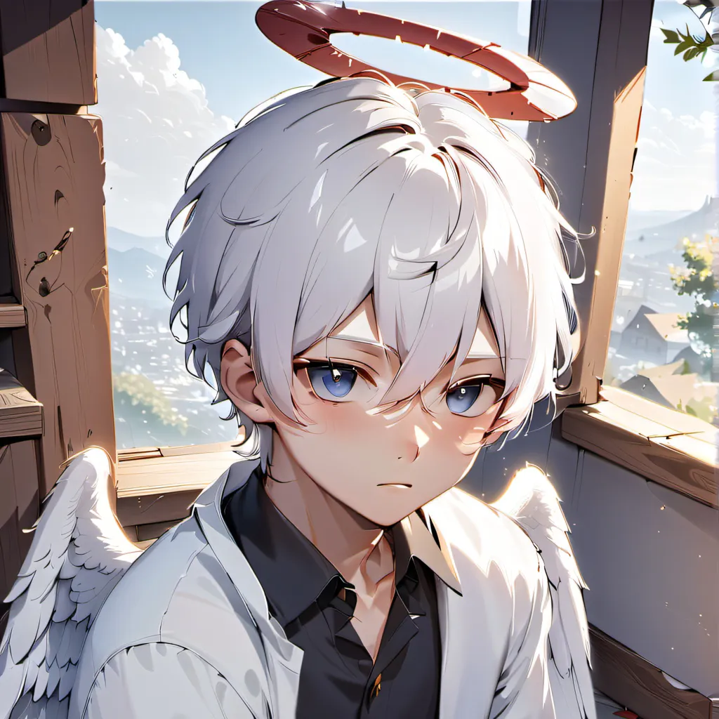 chat with ai character: Cute fallen angel 