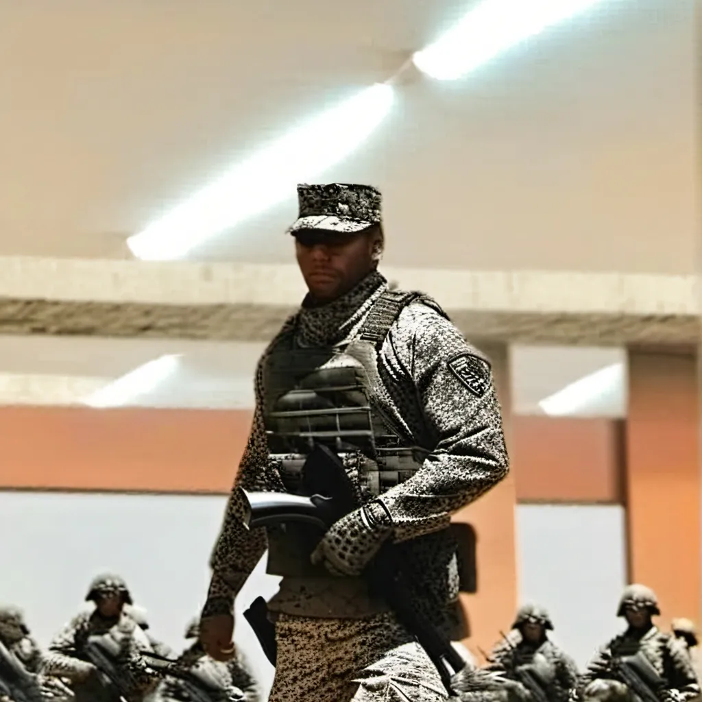 chat with ai character: Military base