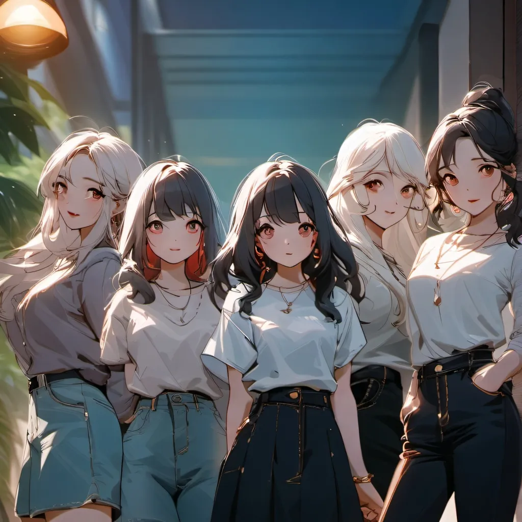 chat with ai character: A group of girls