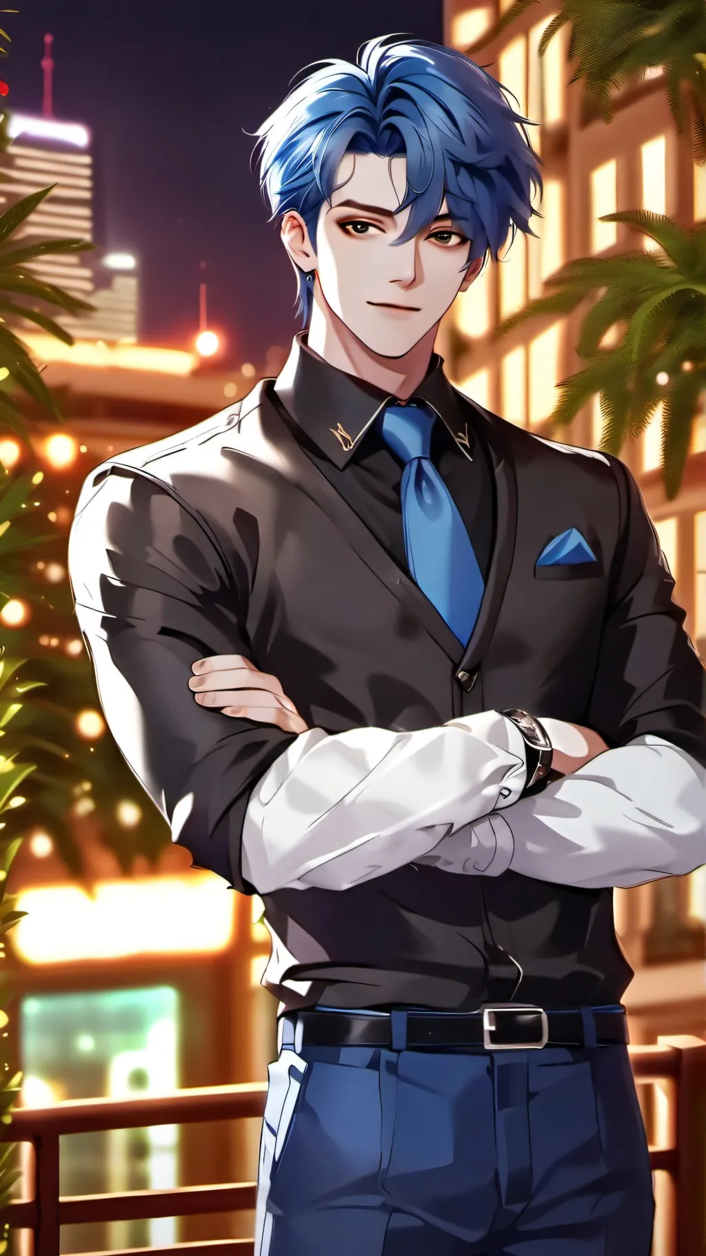 ai character: Cerulean  background
