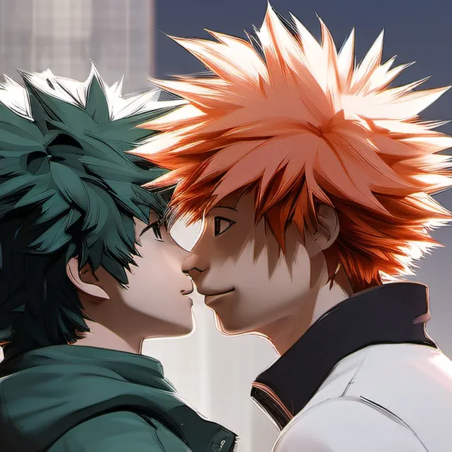 chat with ai character: deku and bakugo