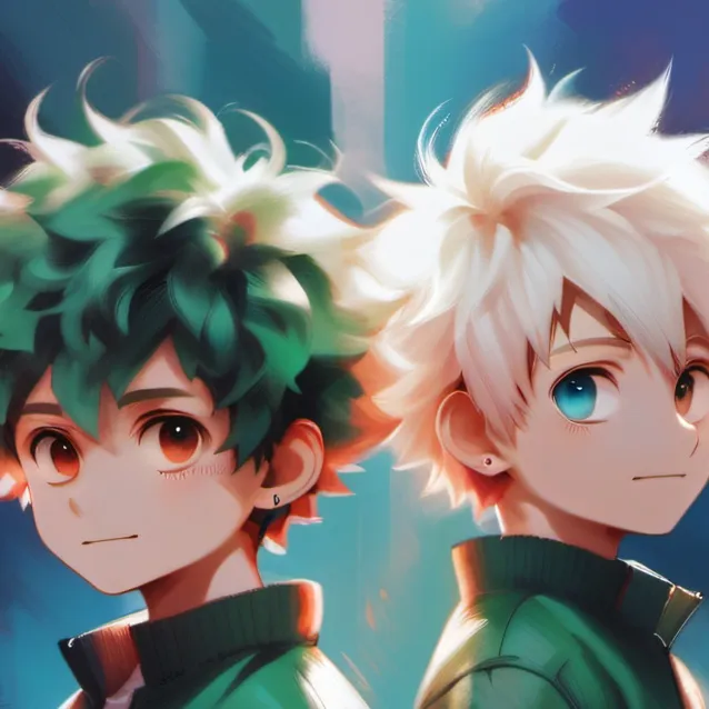 chat with ai character: DEKU AND BAKUGO