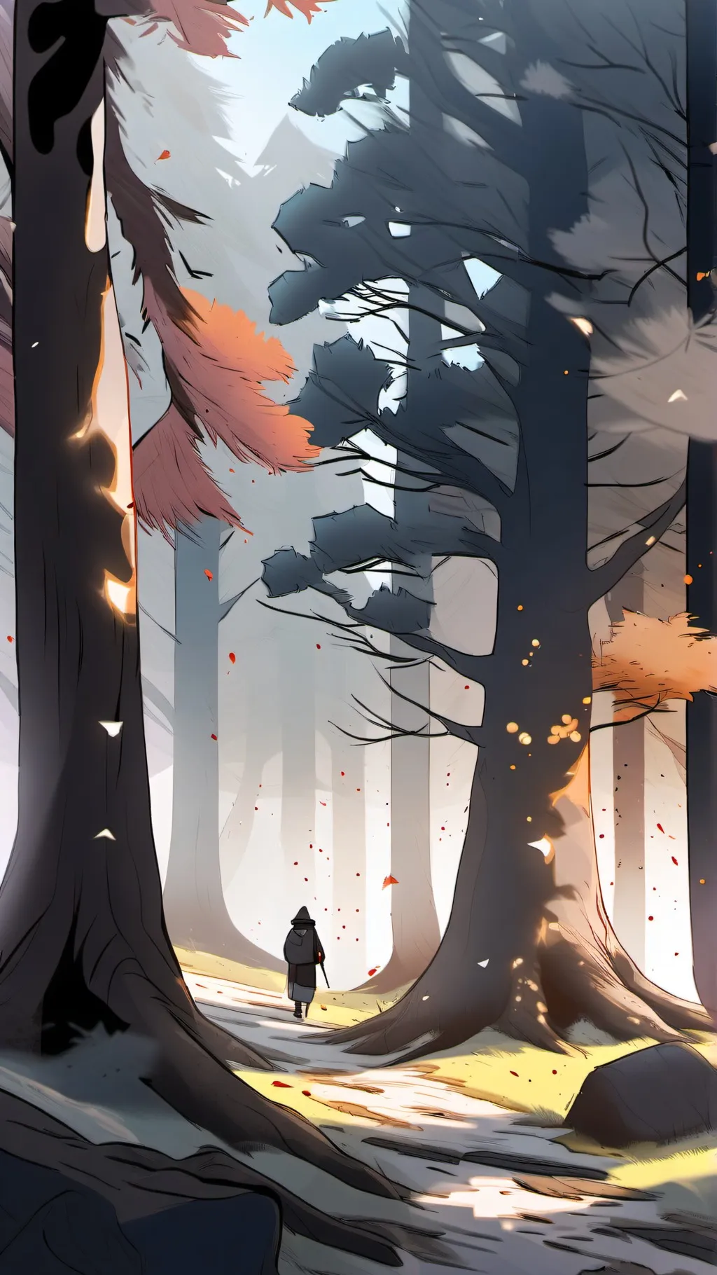 ai character: Panting  background