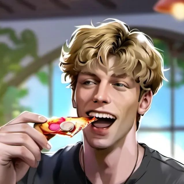 chat with ai character: djcook eating food