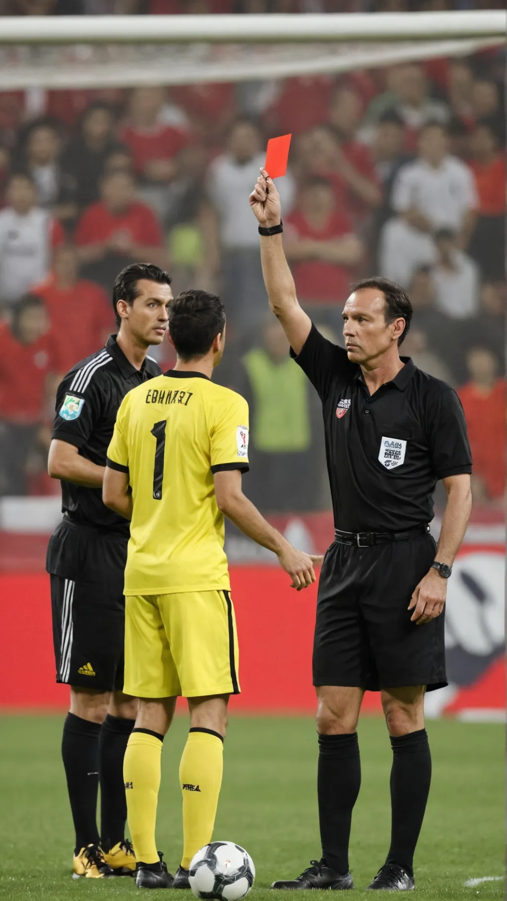 ai character: RED card soccer V2 background