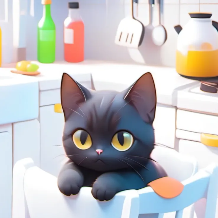 chat with ai character: Black Kitty 