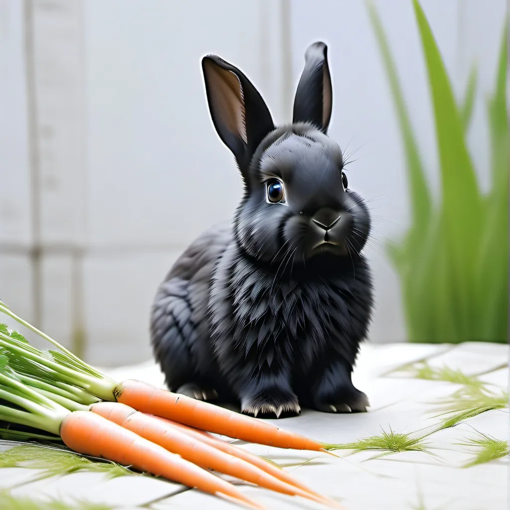 chat with ai character: Black bunny