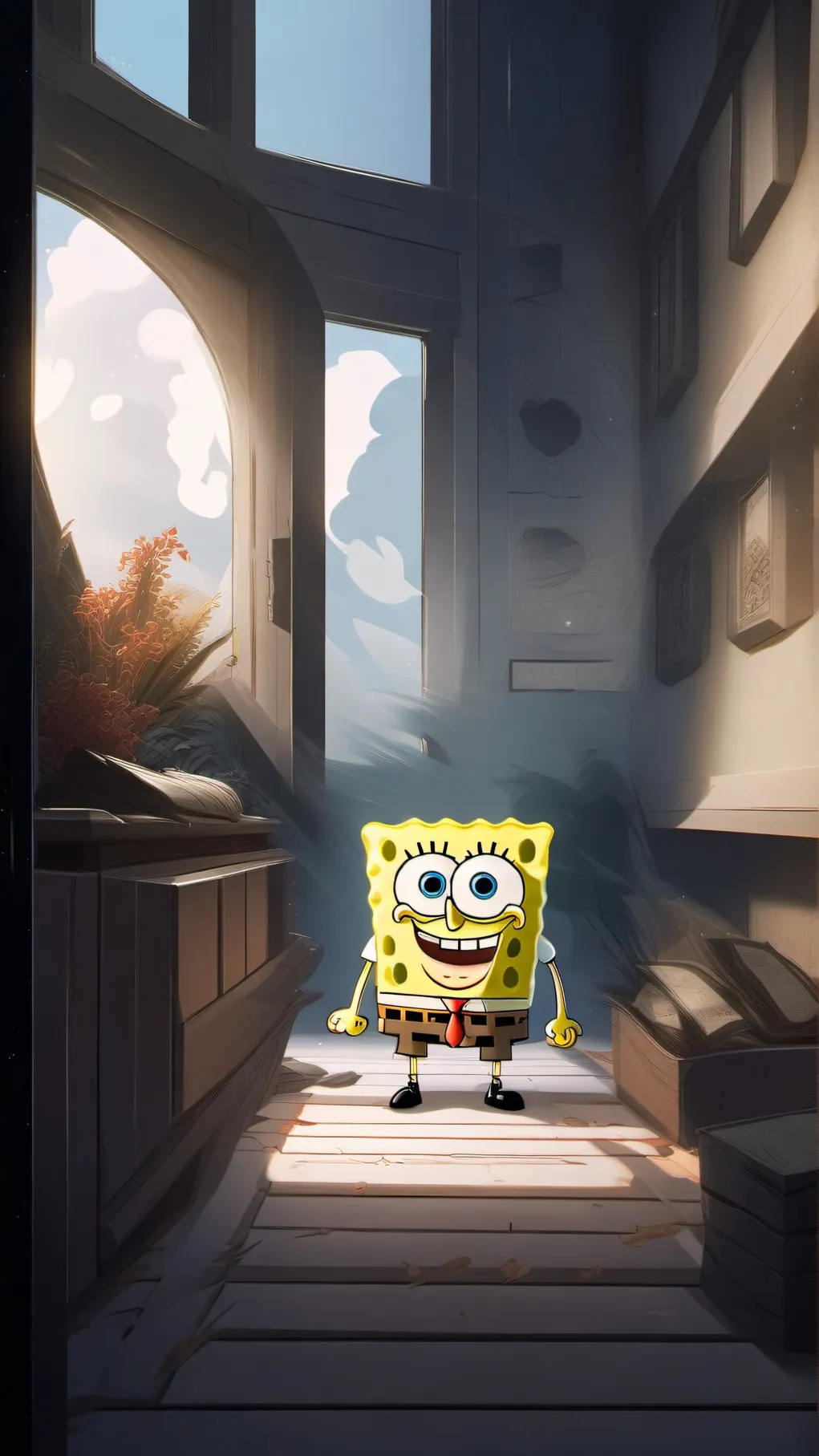 ai character: spongebob background