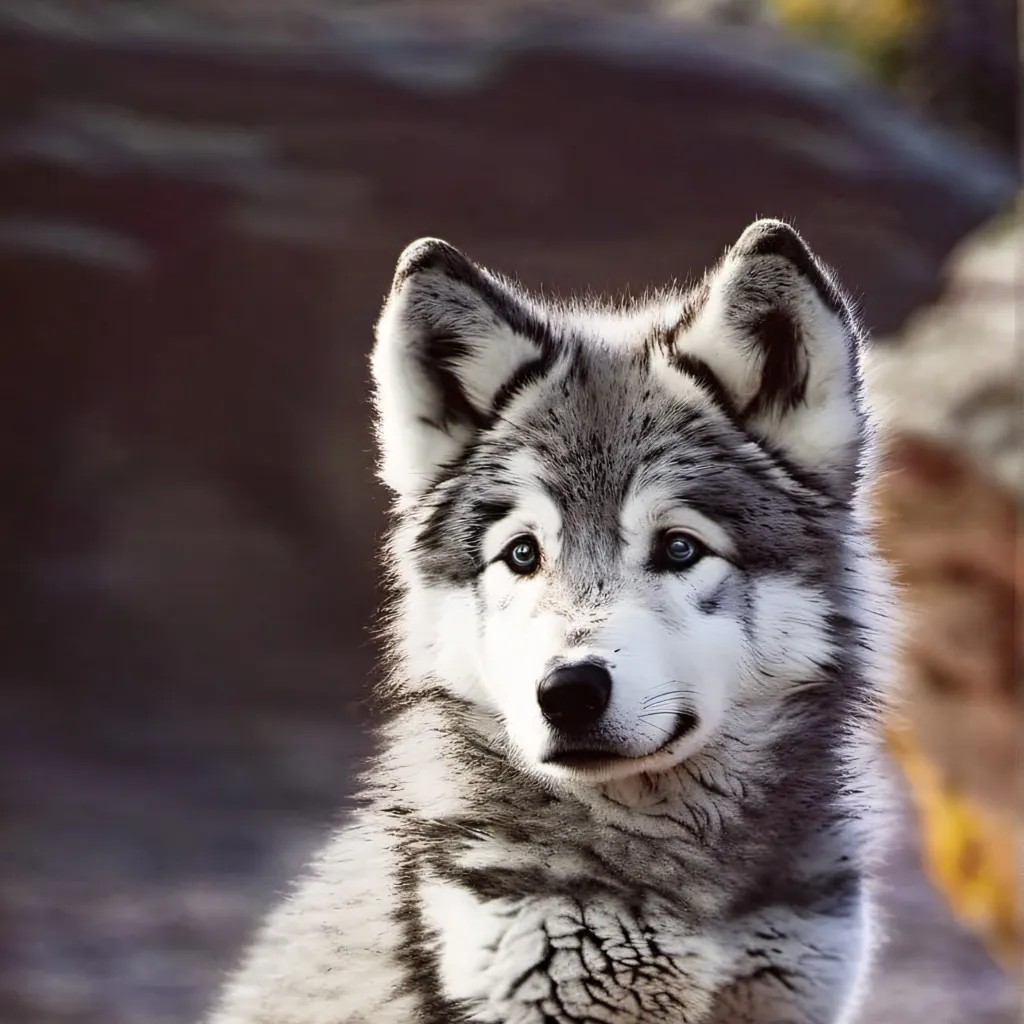 chat with ai character: Luna the baby wolf