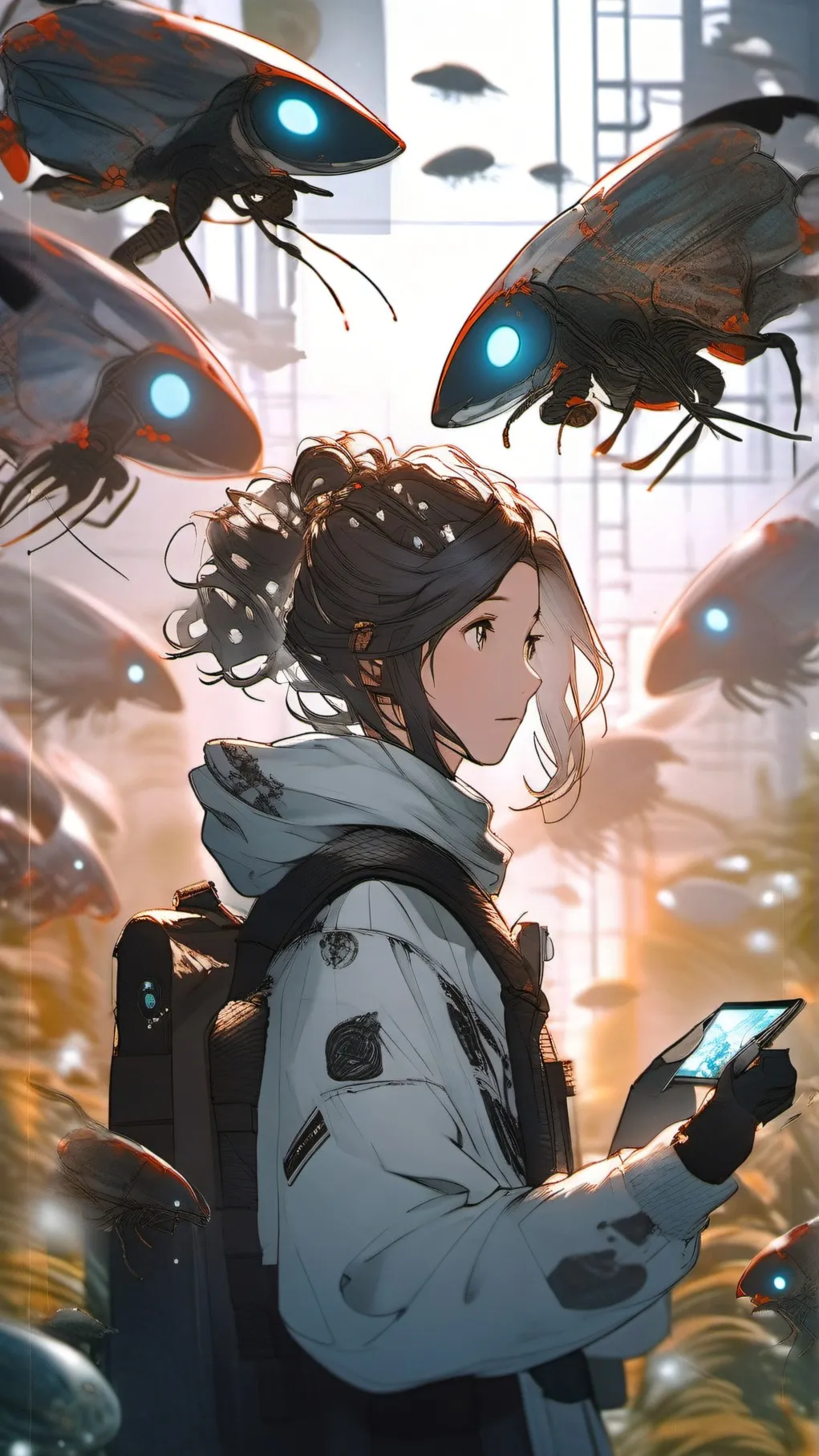 ai character: Vee background