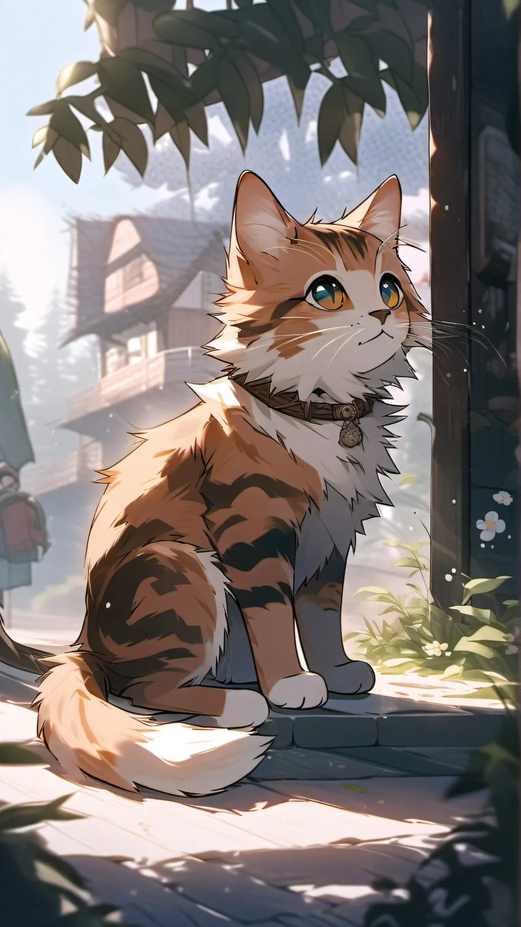 ai character: Duckie The kitty😺 background