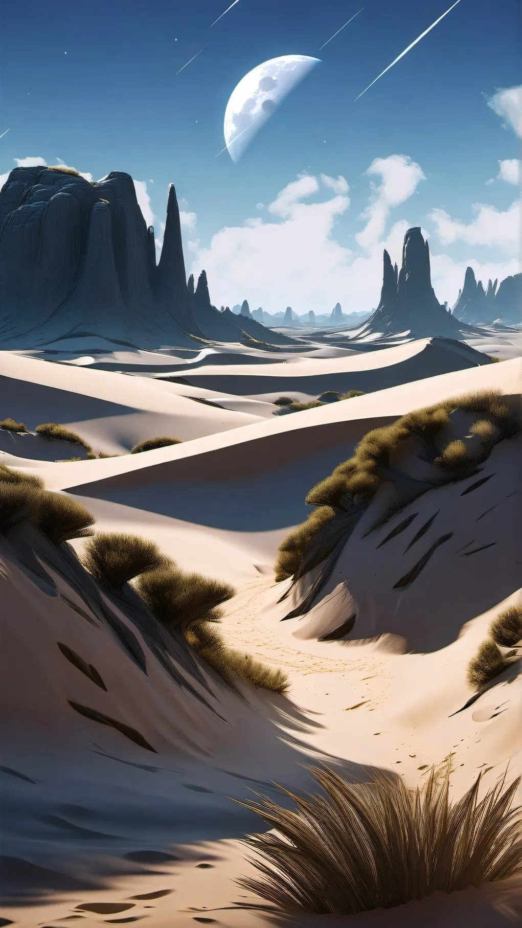 ai character: Desert Island background