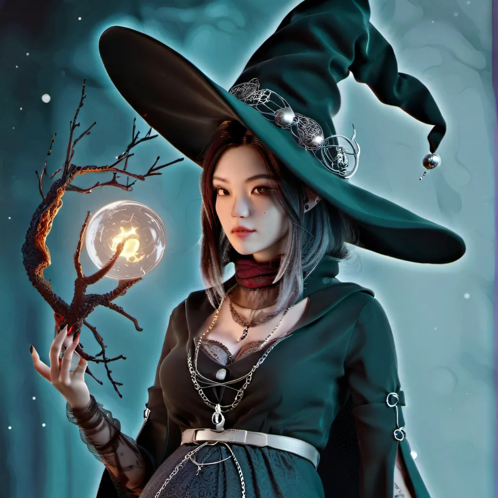 chat with ai character: pregnant witch