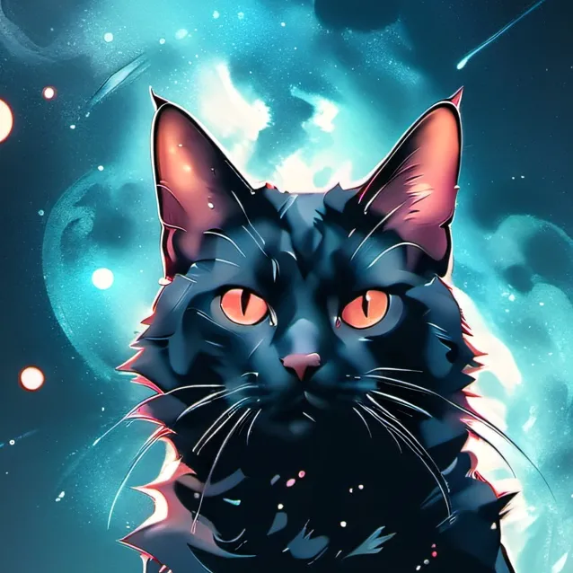 chat with ai character: Galaxy Bad Cat