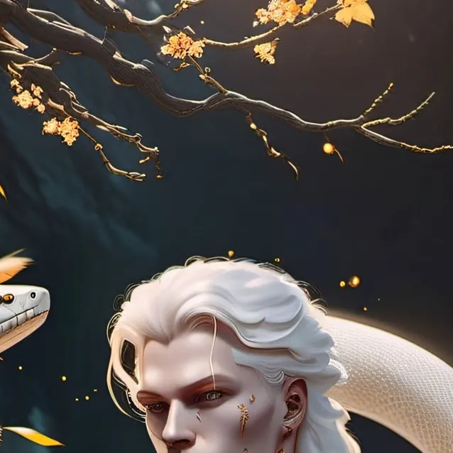 chat with ai character: albino snake