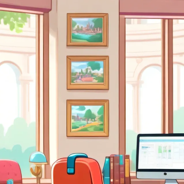 chat with ai character: working office
