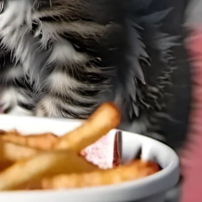 chat with ai character: A kitten stealing