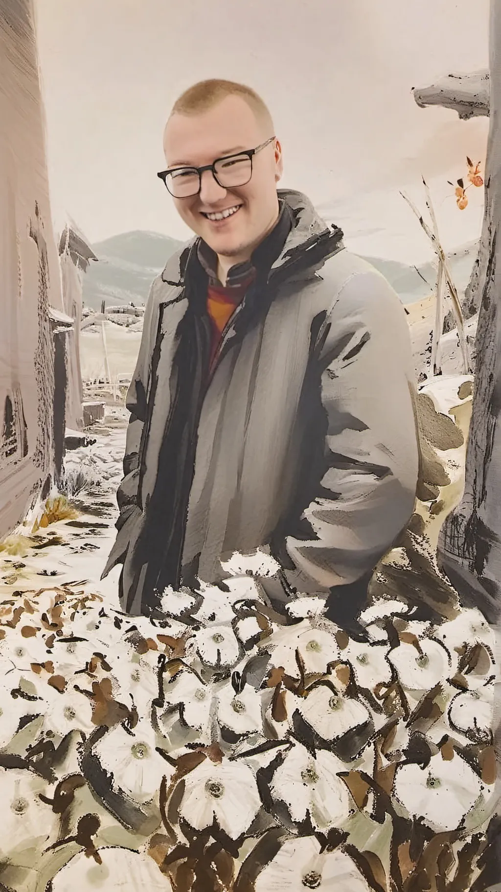 ai character: Thomas Davison  background