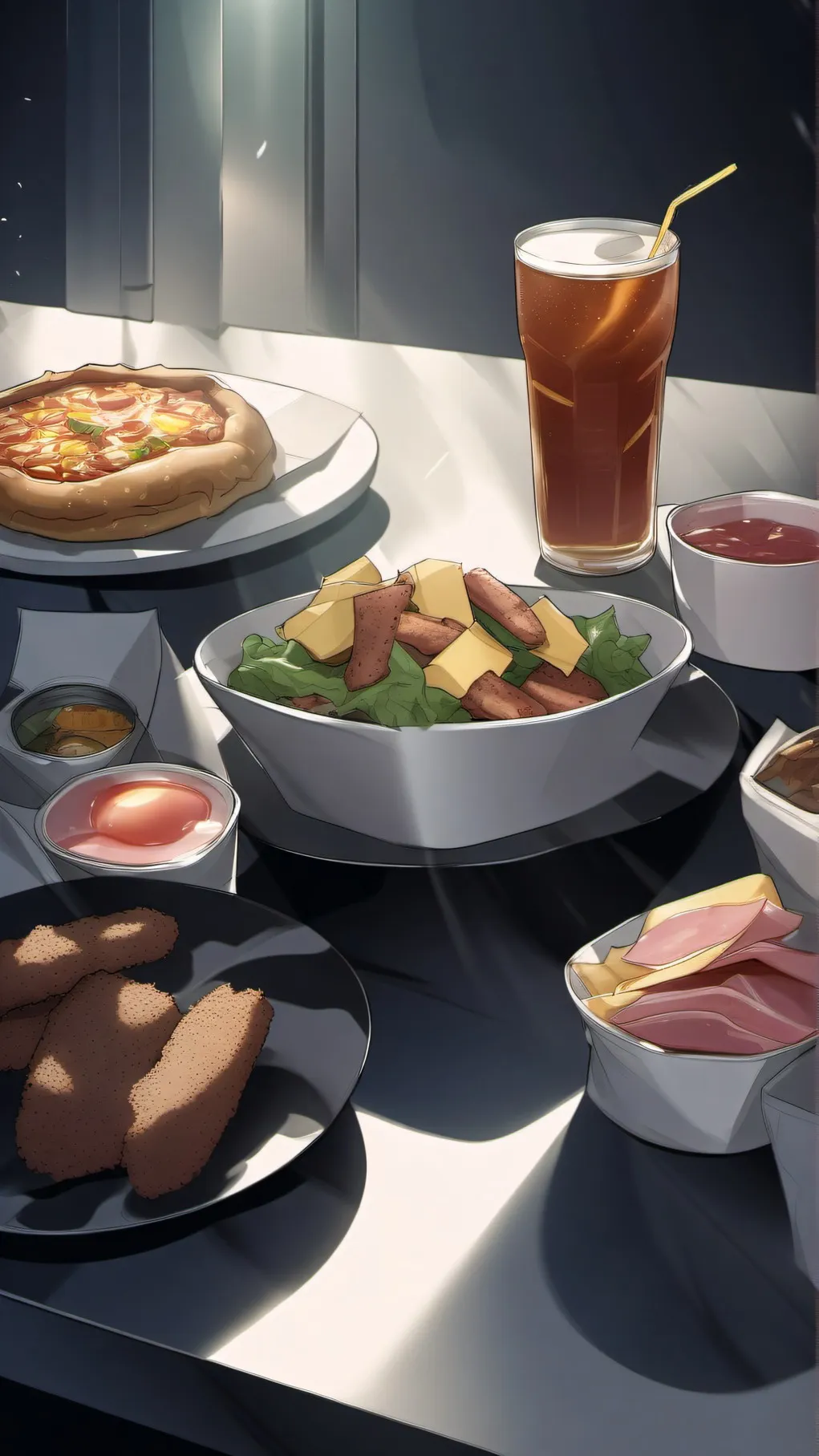 ai character: food background