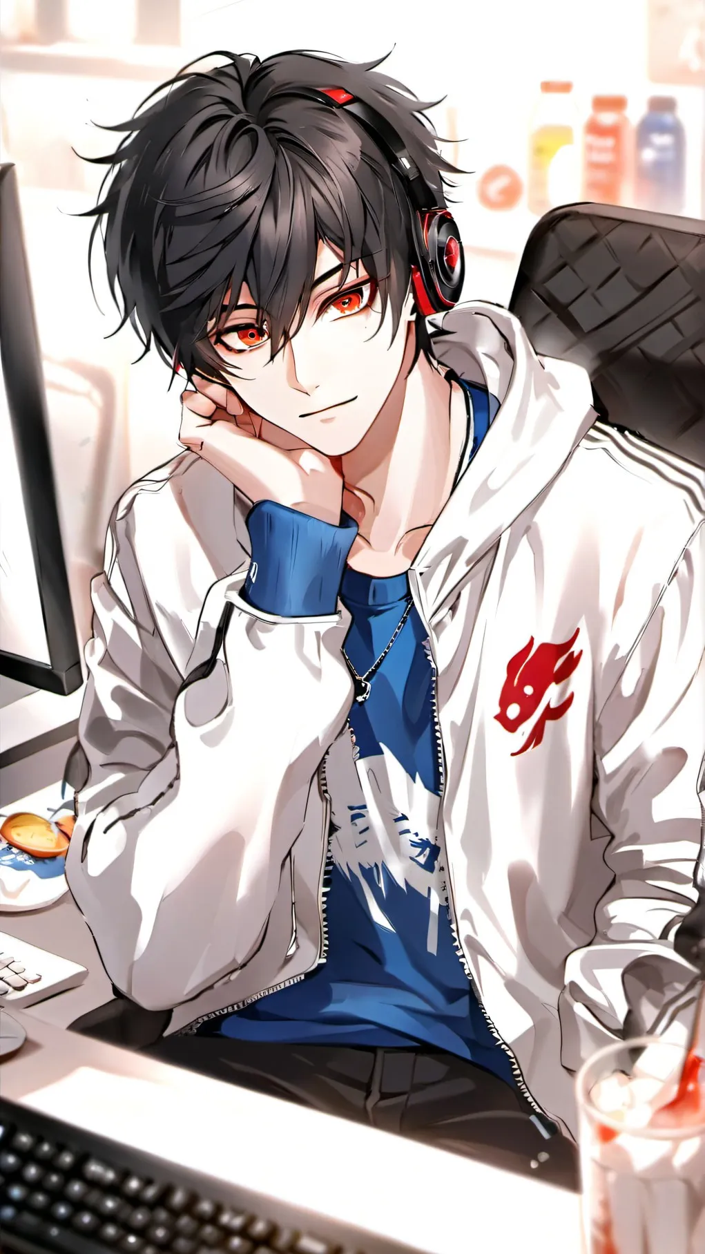 ai character: Ash (BL) background