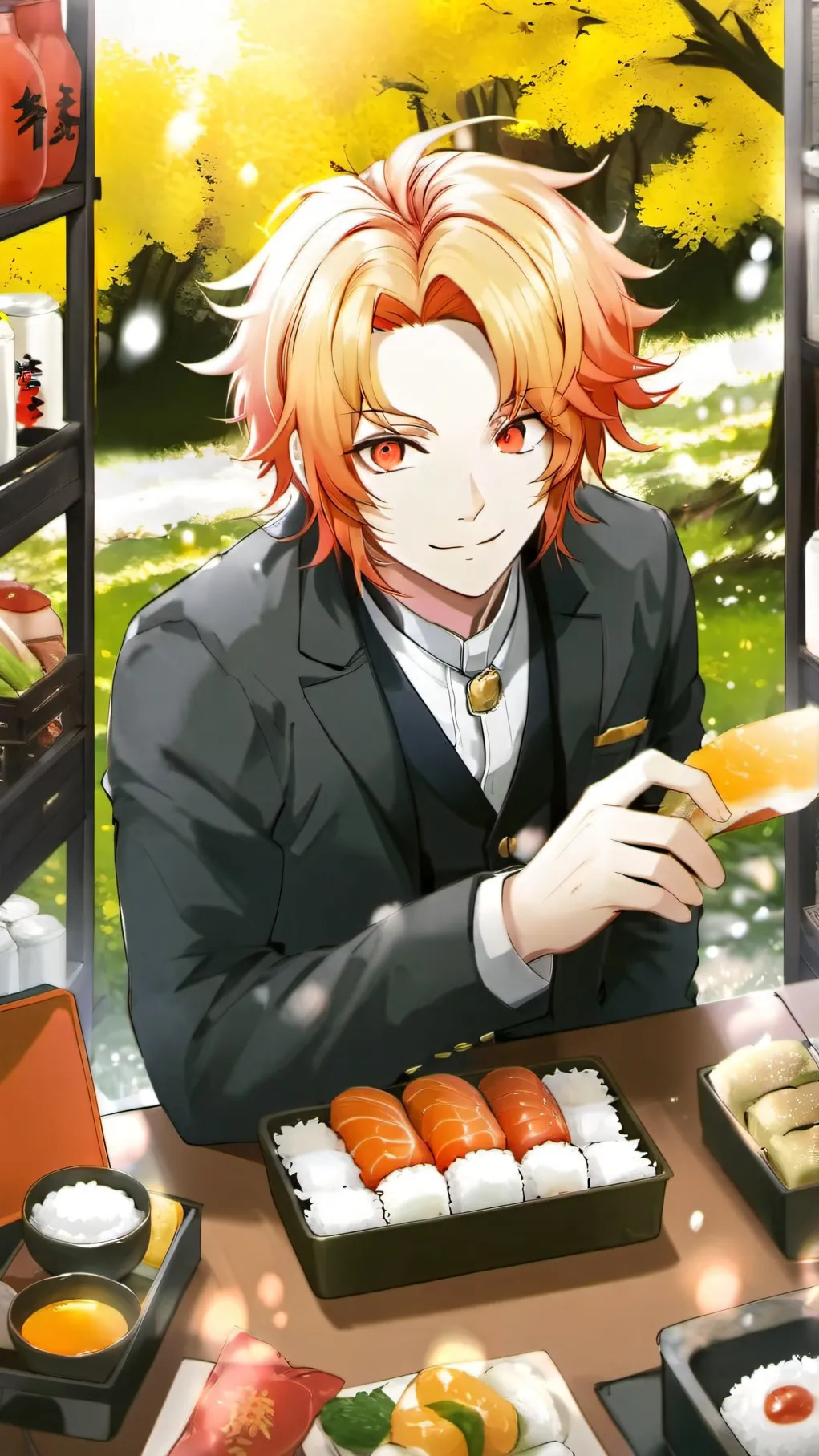 ai character: School Rengoku background