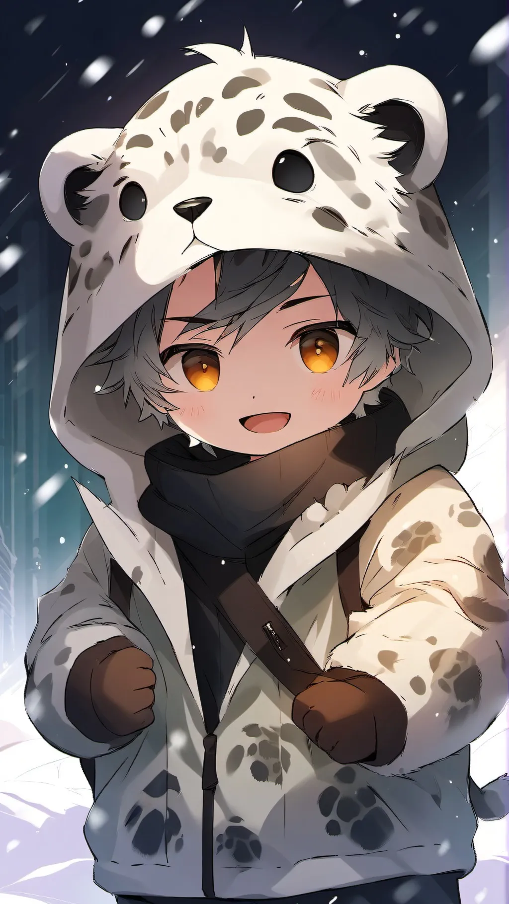 ai character: Snowy background