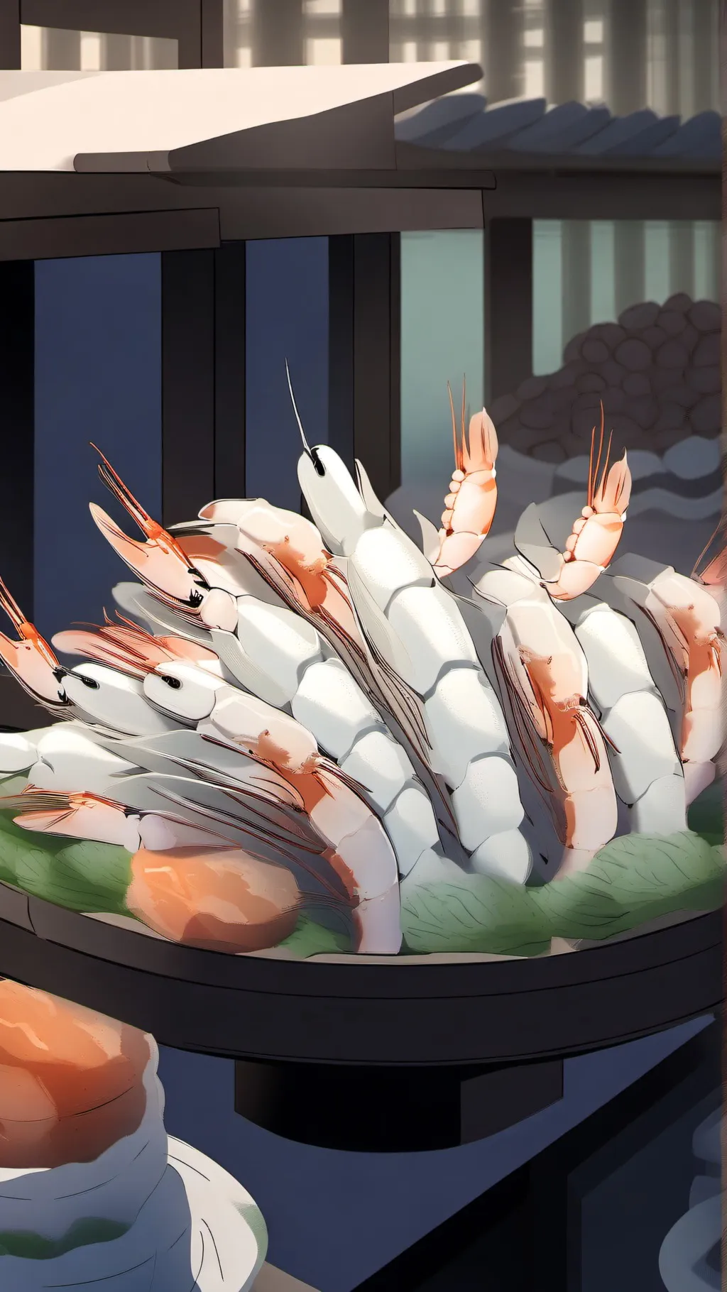 ai character: Shrimpo x twisted  background