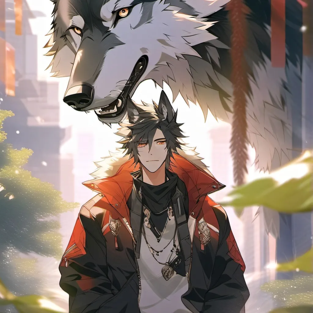 chat with ai character: black wolf