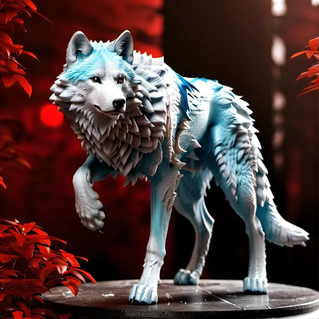 chat with ai character: Blue wolf