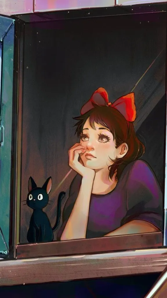 ai character: Kiki Aged up  background