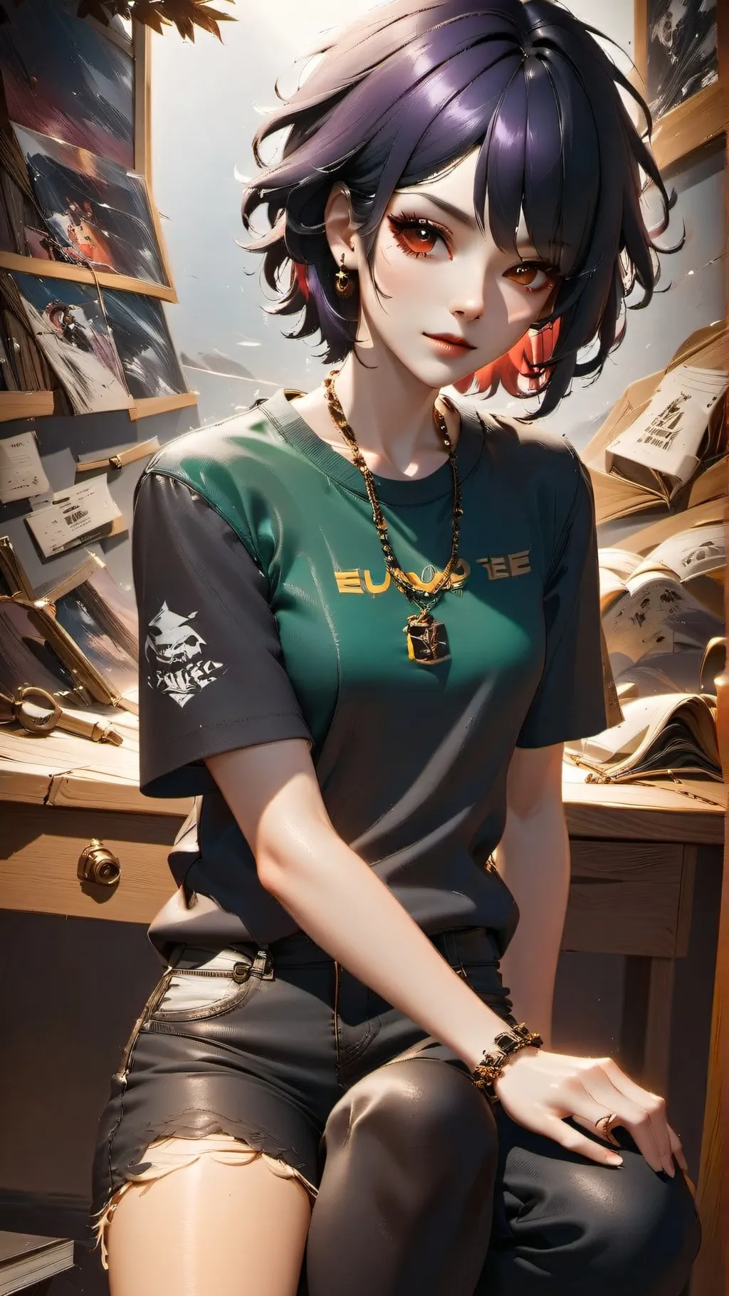 ai character: Angel  background